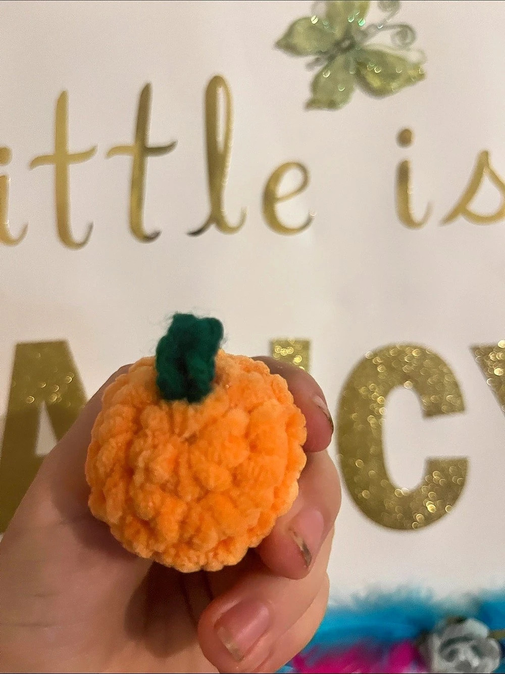 Orange plush toy